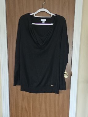 Calvin Klein Black Cowl Neck Pullover Sweater